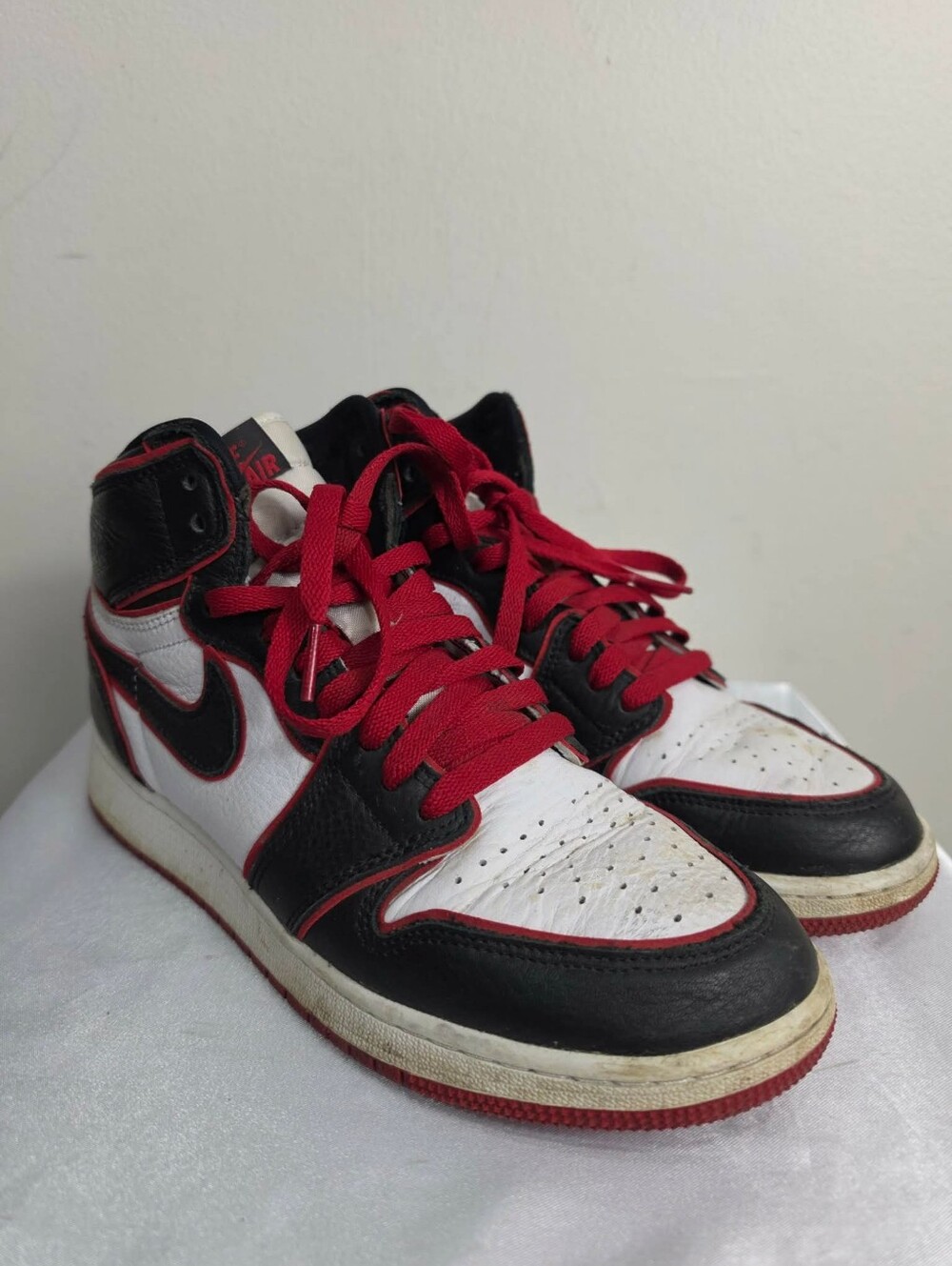 Nike Black, White & Red Kids High-Top Sneakers